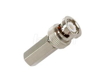 Waterproof RG6 RG59 RG58 Coaxial Cable Compression BNC Connector For RF