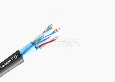 Solid Networking PVC Cat5e Lan Cable FTP 0.50mm Copper Clad Aluminum 305 m / roll